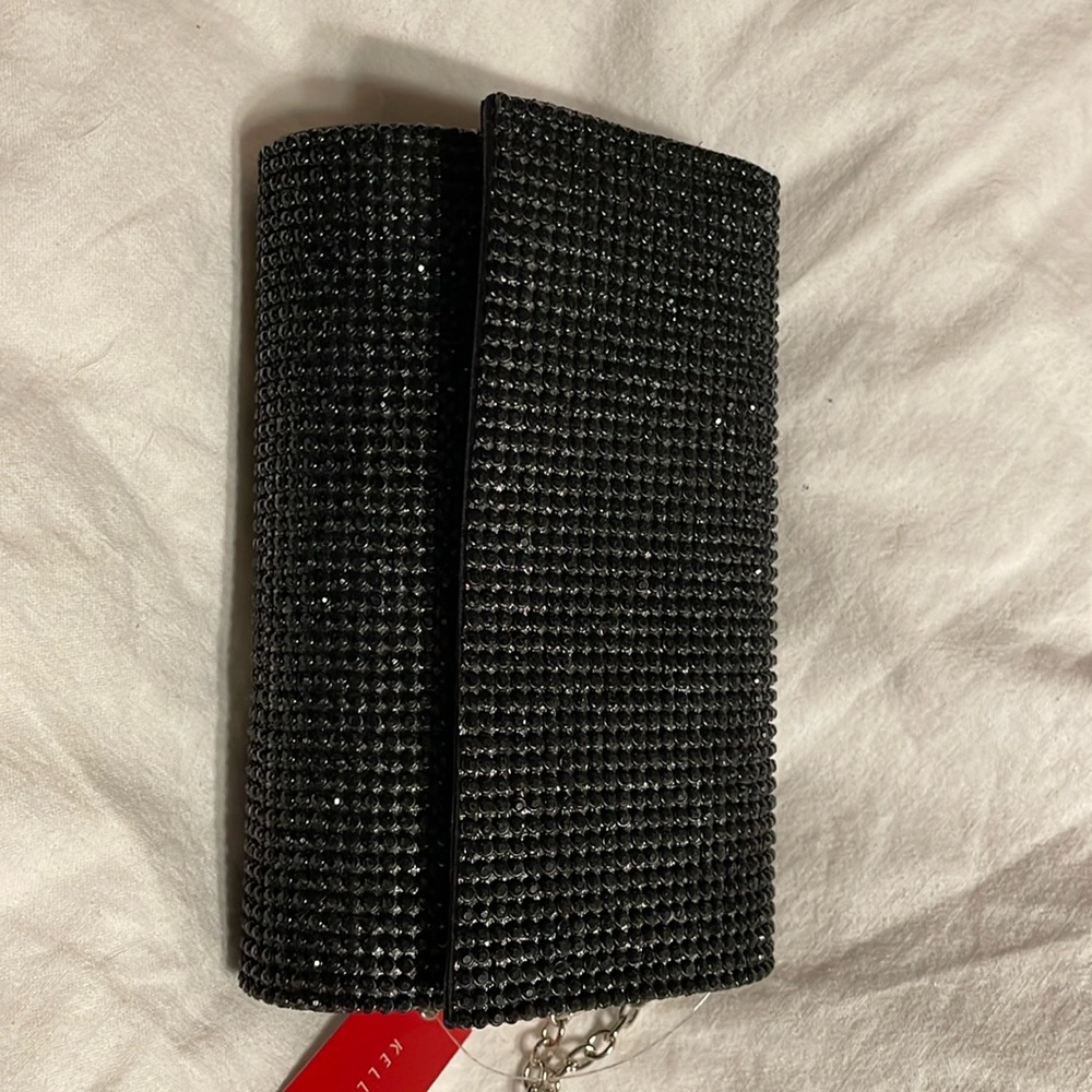 Black sparkle clutch NWT Kelly & Katie Jeweled